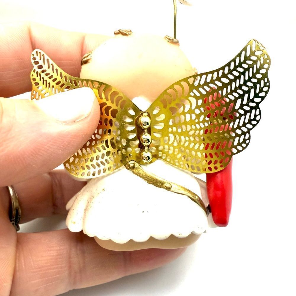 Vintage Angel Cheeks Kirk's Kritters Figurine I Love You Heart 2001 - Picture 6 of 6